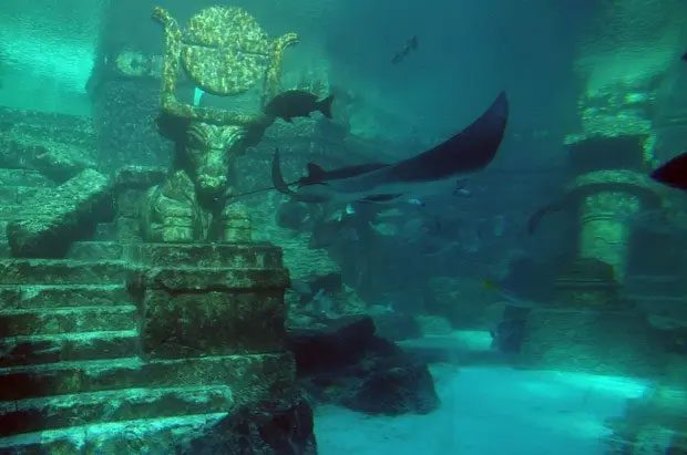 The city discovered after many years submerged at the bottom of the lake