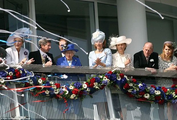 The Queen and some royal family members at the Derby race during the Diamond Jubilee 10 years ago