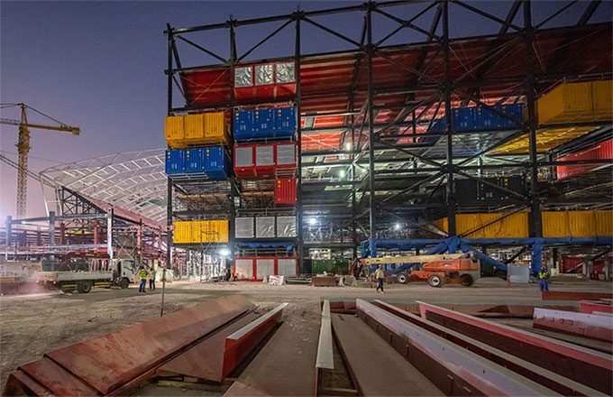 The modular design of Stadium 974.