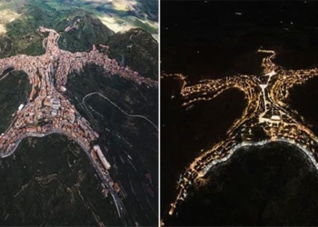 the village shaped like a monster in italy 118158