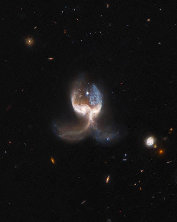 Stunning image of the "Winged Angel" galaxy