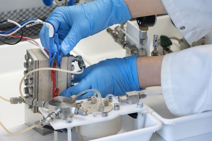 Electrochemical device developed by Monash University scientists.