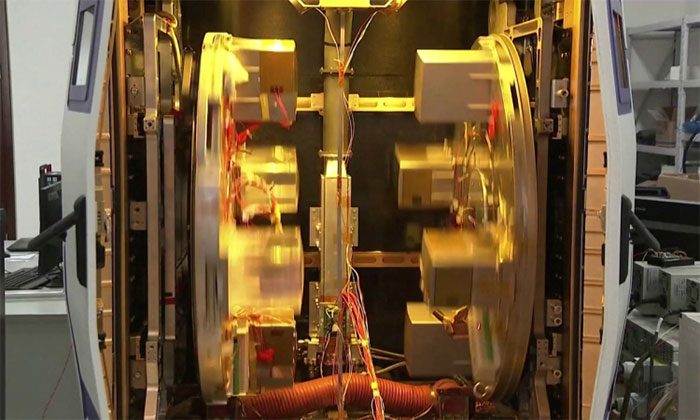 The gravity-changing cabinet undergoing tests before being sent to the Tiangong Space Station.