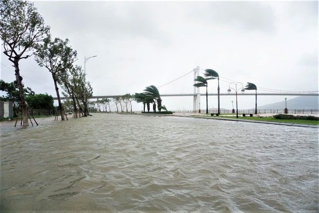The Han River's water level rose, causing localized flooding.
