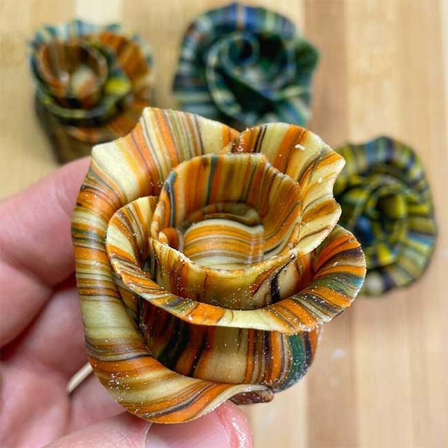 Unique pasta designs.