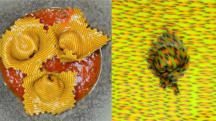 The noodles look no different from beautiful artistic creations.