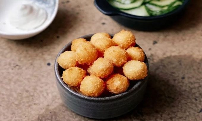 Fish balls produced from stem cells.