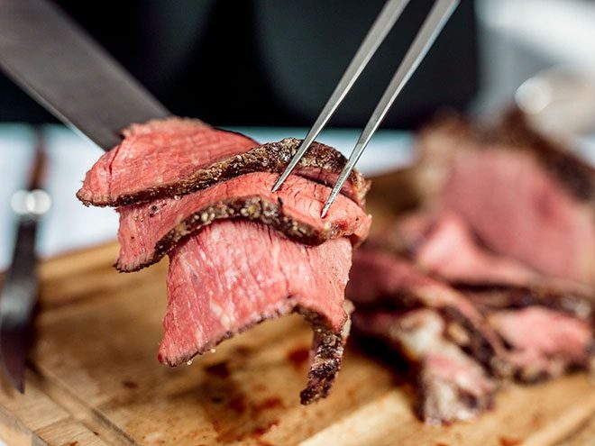 Regular consumption of red meat may increase the risk of heart disease and stroke.