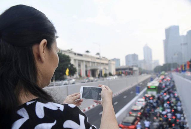 Many residents enjoyed observing the new road after it opened