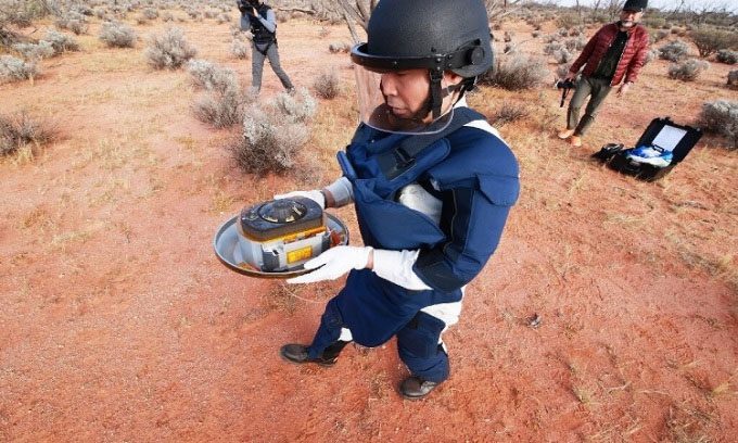 Sample container from asteroid Ryugu.