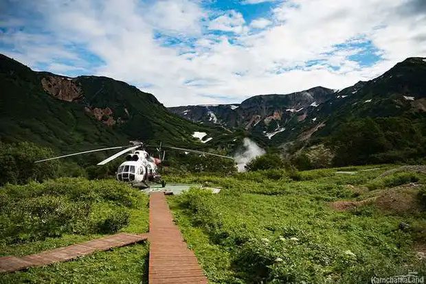 The only way is to travel by helicopter.