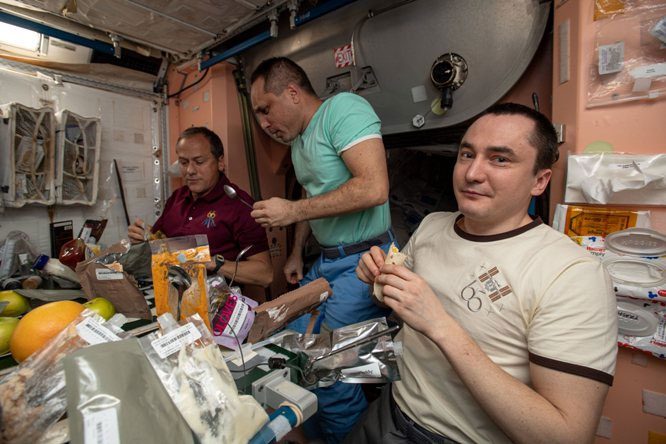 The New Year celebration has been held in space regularly since 1986.