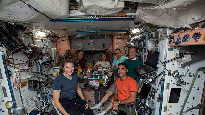 The New Year 2022 celebration on the ISS.