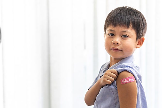 Monitoring the child's body after vaccination for timely intervention.