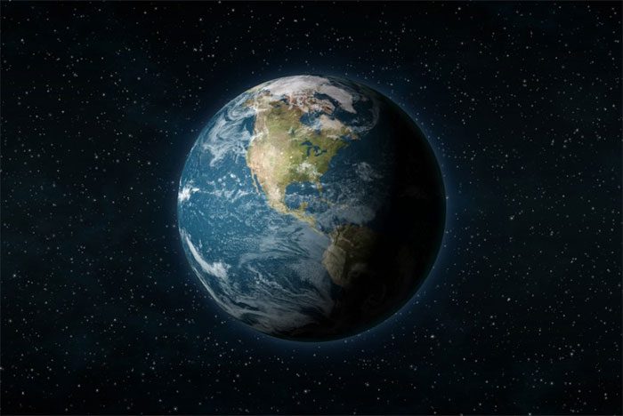 From space, Earth is a beautiful blue sphere.