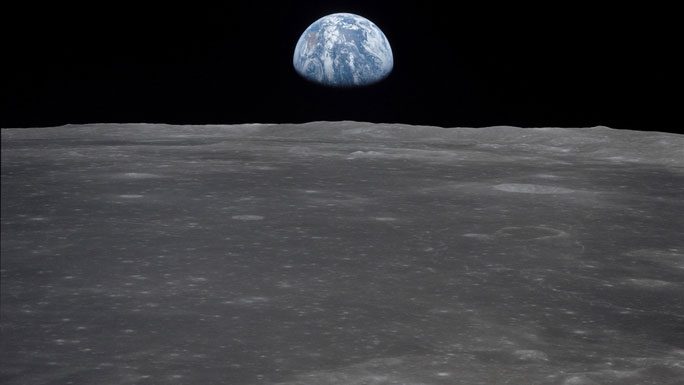 Earth as seen from the Moon