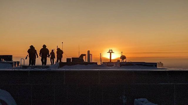Staff at the NOAA station in Antarctica, where they monitor the ozone hole