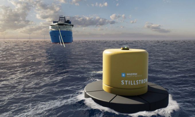 Illustration of Stillstrom's offshore charging station.