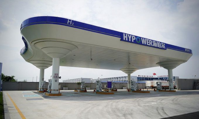 World's largest hydrogen refueling station in Daxing, Beijing.