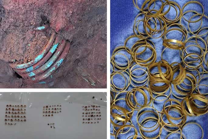 Jewelry found in the ancient tomb of the mysterious lady