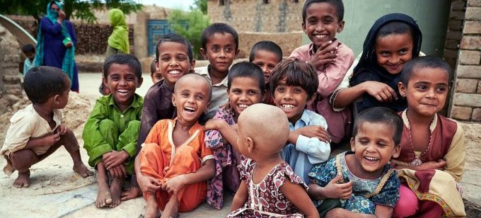Children in Shaheed Benazirabad District, Sindh Province, Pakistan.