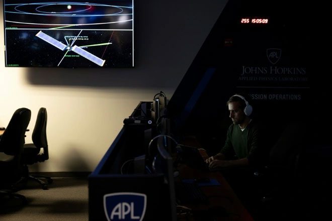 A man working at the operations center