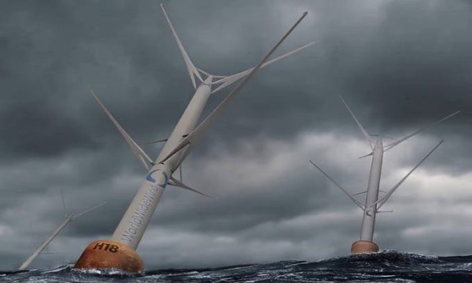 Counter-rotating vertical turbine by World Wide Wind.