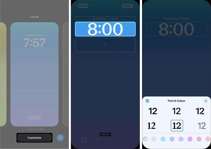 tuy bien man hinh khoa tren ios 16 2