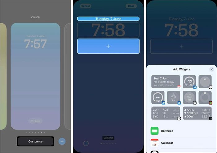 tuy bien man hinh khoa tren ios 16 3