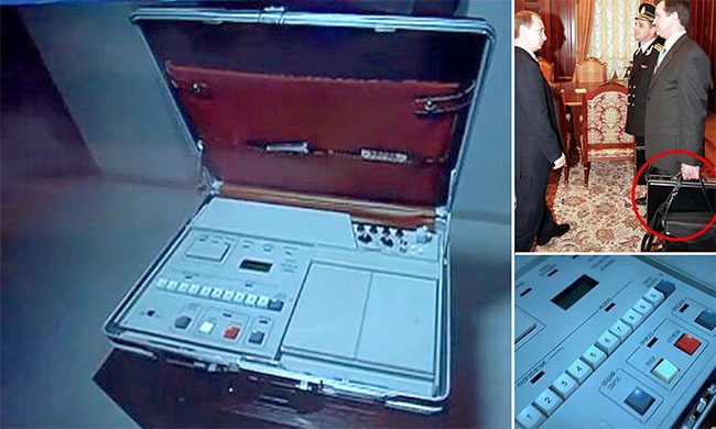 The nuclear briefcase always close to President Putin.