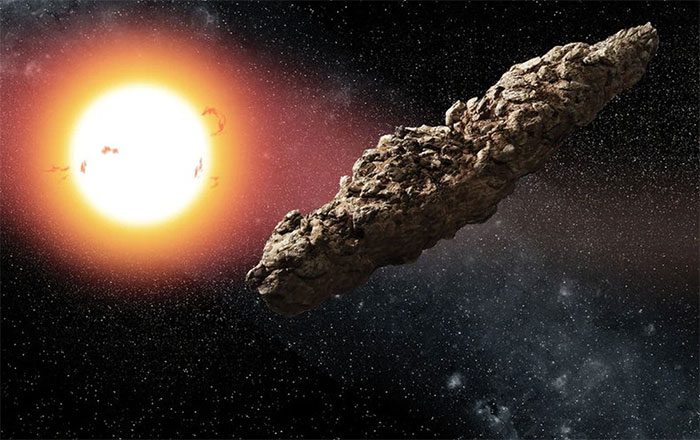 'Oumuamua, an interstellar object that appeared in the Solar System in 2017.