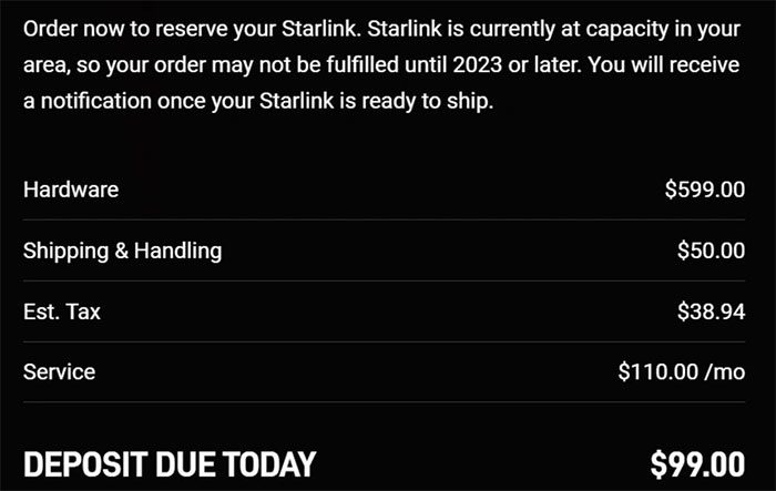 The monthly cost of using Starlink is not cheap.