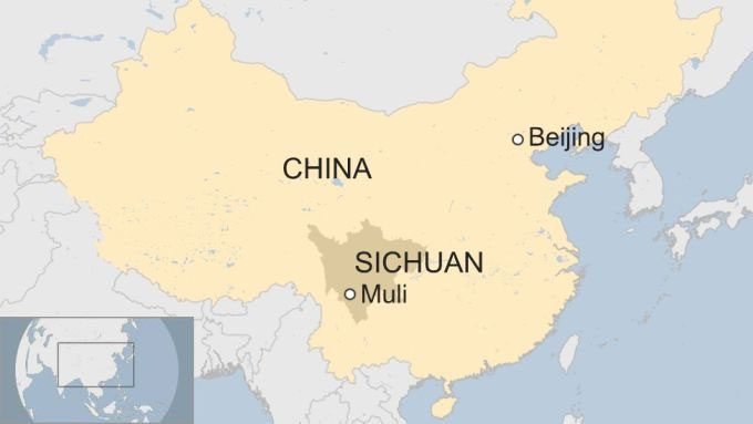 Location of Sichuan on the map