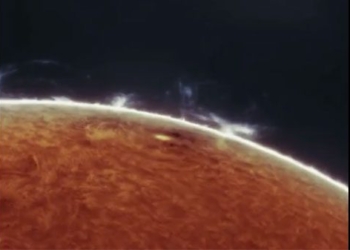 video time lapse recording the sunspot greatly increased 19 times earth 120964