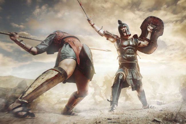 Some nobles in Rome also participated in contests with gladiators.