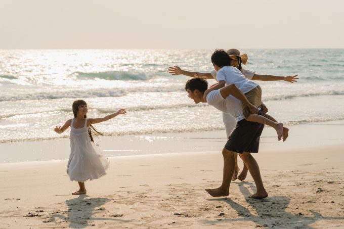A beach vacation is a wonderful stress reliever.