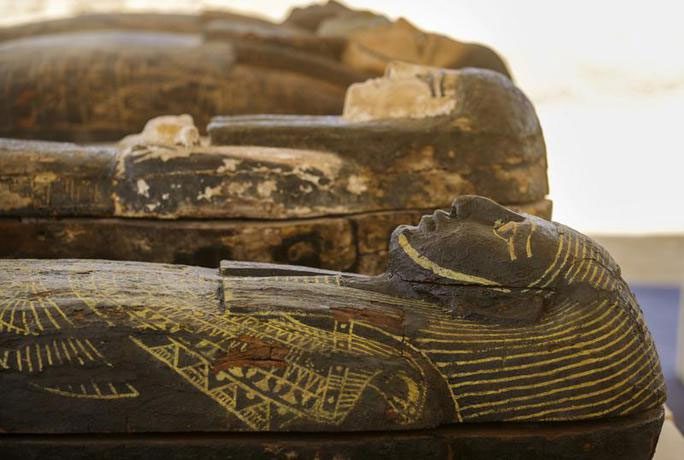 Intricate inscriptions on the coffins hold significant meanings.