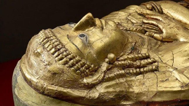 Golden mummy of a woman named Isaious