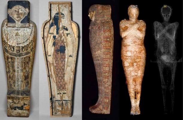 The research team examined the mummy, coffin, and the wrappings of the mummy.