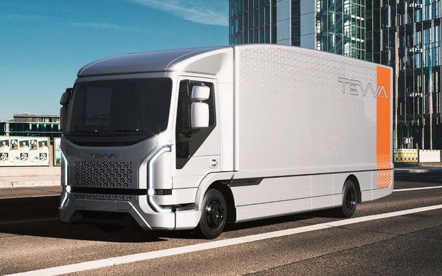 Tevva's first hydrogen fuel cell truck weighs 7.5 tons.