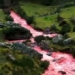 amazing river with pink water in peru 116921
