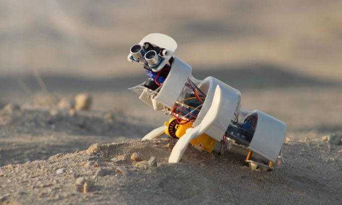 A'seedbot - an autonomous seed sowing robot in the desert.