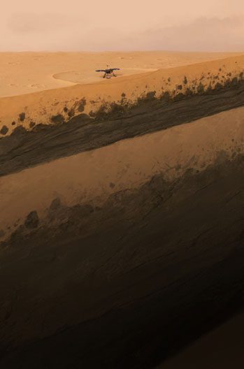 Simulation of Mars' subsurface beneath the InSight lander.