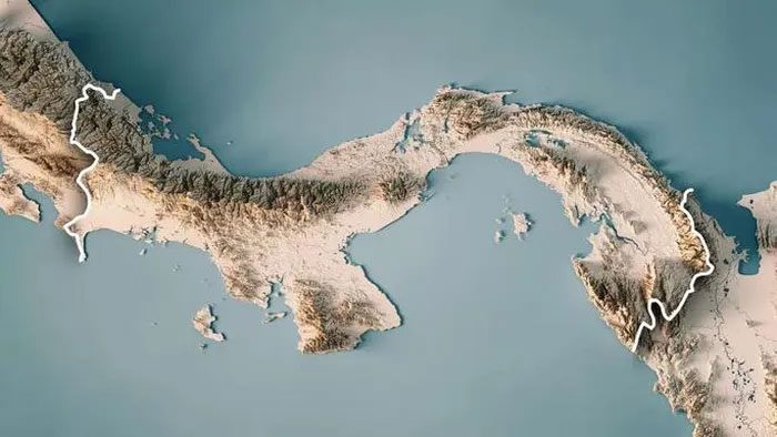 3D Terrain Map of Panama
