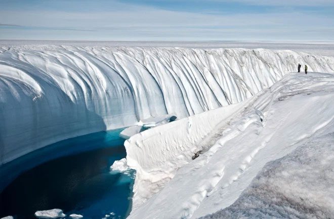 Ice in Greenland will contribute approximately 3 - 23cm to global sea level rise by 2100