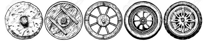 Images of wheels through the ages.