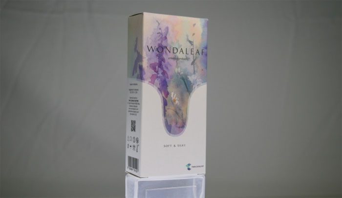 A box of Wondaleaf condoms at the production facility in Sibu, Malaysia
