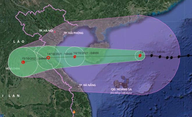 Typhoon No. 8 is heading straight towards the inland areas of Thanh Hóa - Quảng Bình