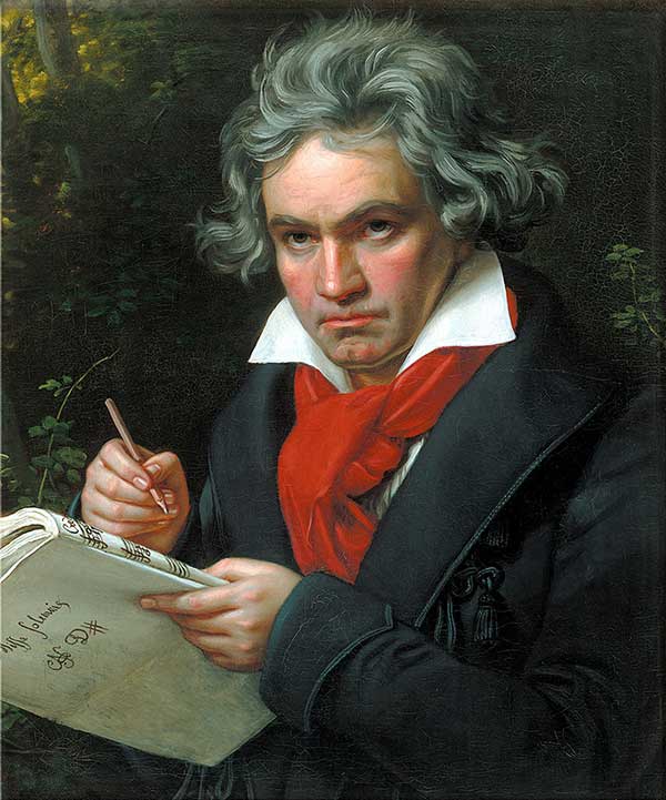Portrait of Beethoven painted by Joseph Karl Stieler.