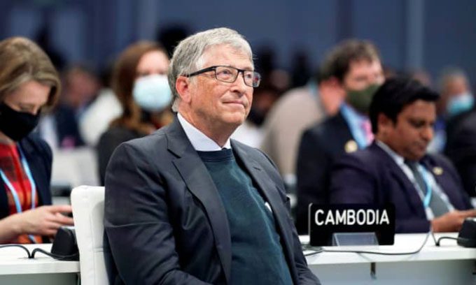 Bill Gates at COP26 in Glasgow, Scotland, on November 2.